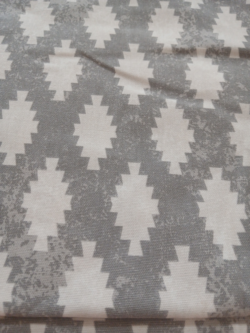 Fabric: Gray and White Aztec Outdoor Canvas, 3 yards